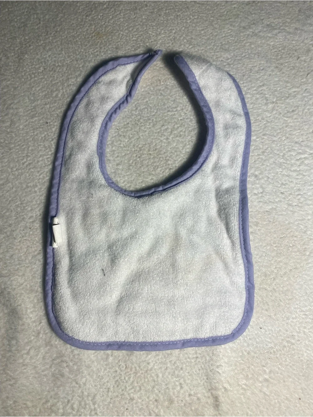 LAWLESS Lilac Butterfly Baby Bib - Soft Cotton Trim